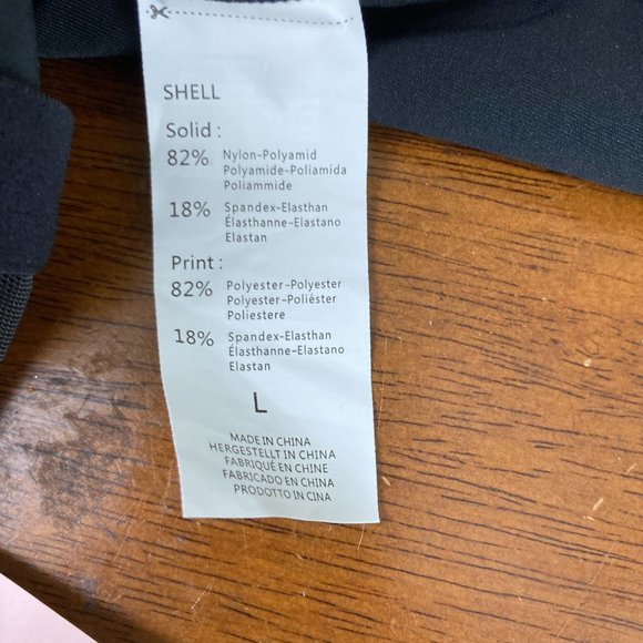 My Charmo Size L Women’s One Piece Swimsuit Boy Short Leg Black White Dive Yoga - Picture 15 of 16